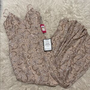 ✨Sequin Embellished Blush Lace Slip Dress ✨